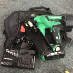 Metabo 15ga Battery Operated Nail Gun  1 1/4 to 2 1/2” nail gun has been tested and works well