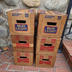 Vintage Budweiser Cardboard Flip-top Wax Coated Boxes (Empty ) U.S.A $20 Ea.