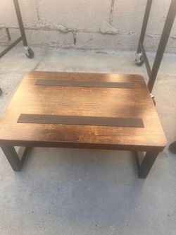 Wood and Metal Low Coffee Table