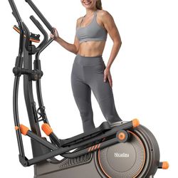 Elliptical Exercise Machine, Elliptical Machine for Home, Magnetic Elliptical Trainer with 15.5IN-19IN Stride, 16 Resistance Levels, 400LBS Loading C