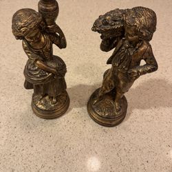 vintage cast resin with a bronze-style finish