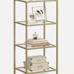 VASAGLE Bookcase, 4-Tier Bookshelf, Slim Shelving Unit for Bedroom, Bathroom,...