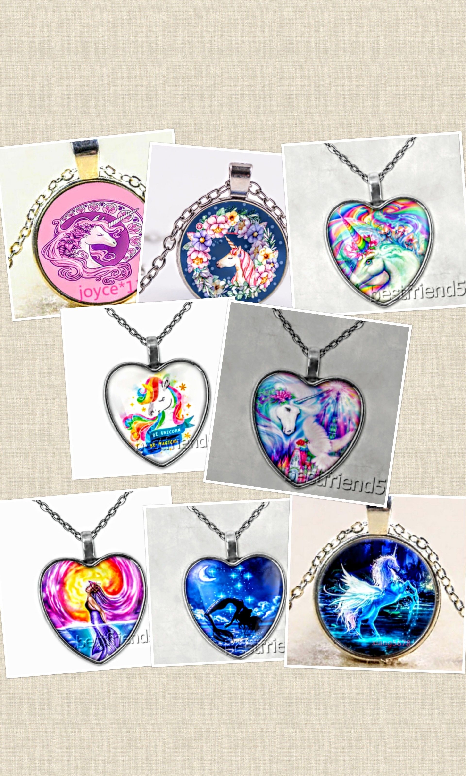 New Glass Cabochon Necklaces