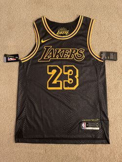 Lebron James #23 Lake Custom Yellow Mamba Edition LA Lakers Jersey