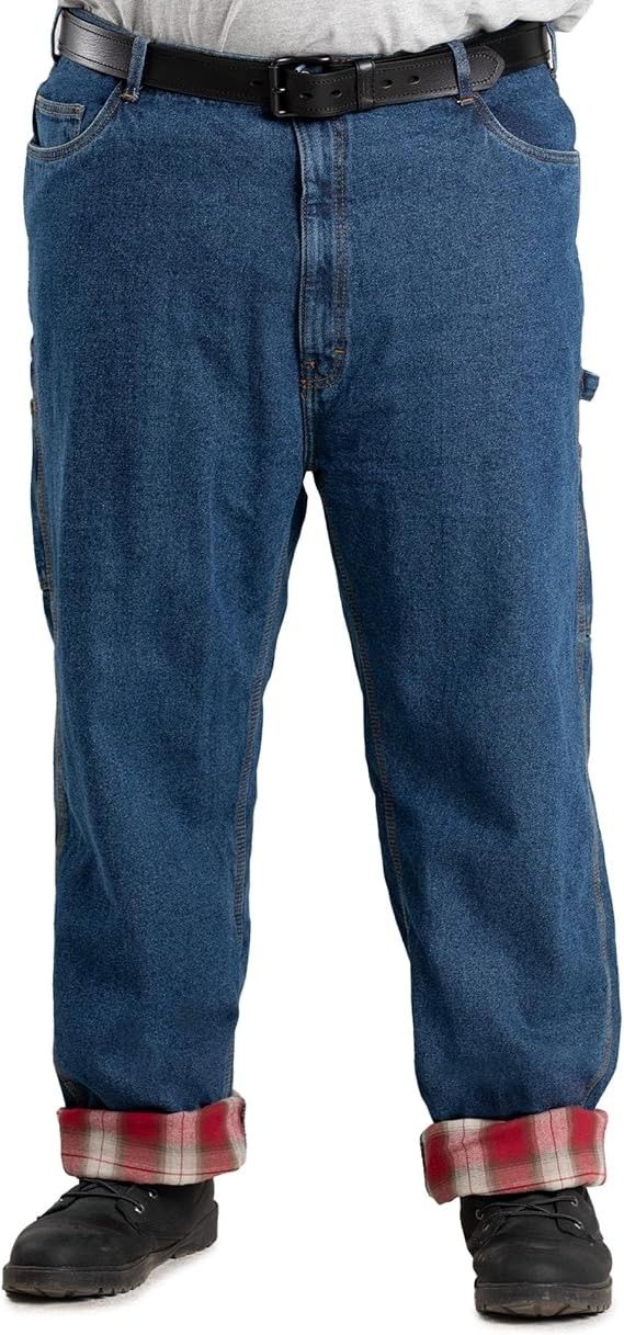 Berne Heritage Lined Dungaree Mens Relaxed Fit Straight Leg Carpenter Jean-42X32
