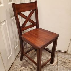 Barnhouse Acme Tartys Wooden Counter Height Chair in Cherry