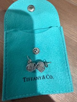 Tiffany & Co. Silver Mesh Ball Stud Earrings