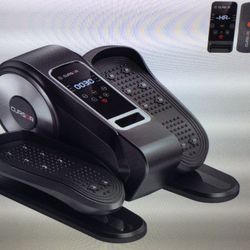 UNDER DESK ELLIPTICAL MACHINE, ELECTRIC SEATED PEDAL LEG EXERCISER, WITH REMOTE. 12 LEVEL SPEEDS, FORWARD AND REVERSE DIRECTIO