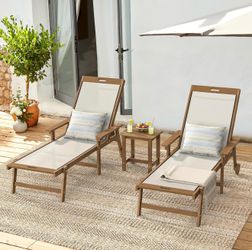 Lounge Chair Outdoor Set of 2,HDPS & HDPE Wicker Adjustable Chaise 5-position Adjustable back, armrest, wheels, all weather HDPS frame & HDPE wicker s