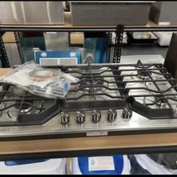 New 34” 5-Burners Recessed Gas Cooktop in Stainless Steel Power Burners 36000 BTU NG/LPG Convertible