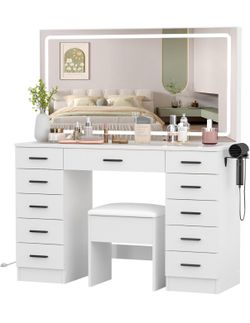 Makeup vanity desk led mirror