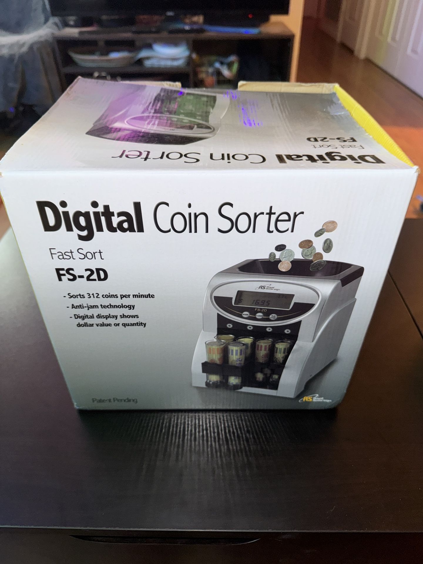 Royal Sovereign FS-2D Digital Coin Sorter Silver Tested Working