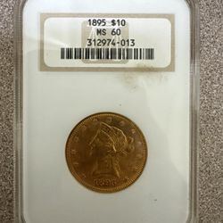 1895 $10 Gold Coin MS 60