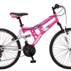 Pink Mongoose Dual Suspension Mountain Bike