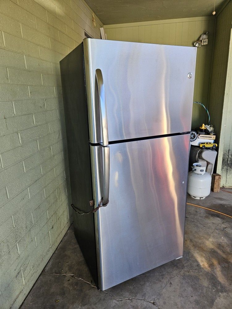 Stainless Steel GE Refrigerator