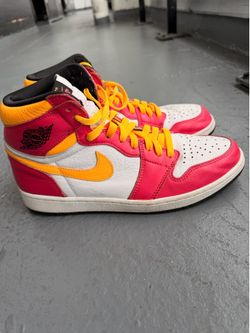 Nike Air Jordan 1 OG High Tops Men’s Size 10 Neon Pink and Yellow