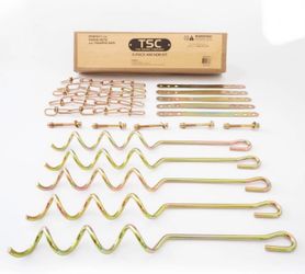 5-Piece Corkscrew Anchor Kit – For Swingsets, Trampolines & Patio Sets, Heavy-Duty Ground Anchors, New