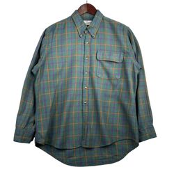 VTG Sears Roebuck Shirt Mens Plaid Blend Button Up Long Sleeve -XL-