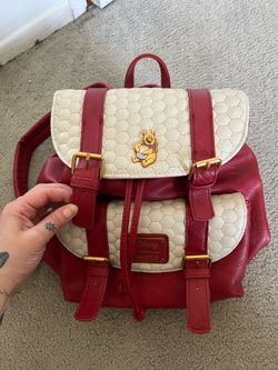 Winnie the Pooh Loungefly Red Leather Backpack