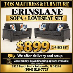 Erinslane Sofa and Loveseat Set 🚚WE DELIVER🚚