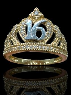 ANILLO XVI AÑOS ORO 14K