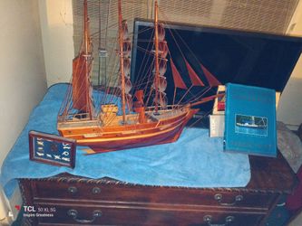 Wooden model boat