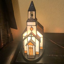 Vintage Style Tiffany Stain Glass Church 