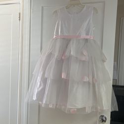 Party Dresses White and Pink Size 16 Youth 