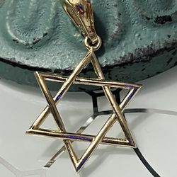 Star Of David Gold Plated Pendant 
