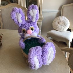 Hand Crafted Easter Bunny Easter Basket