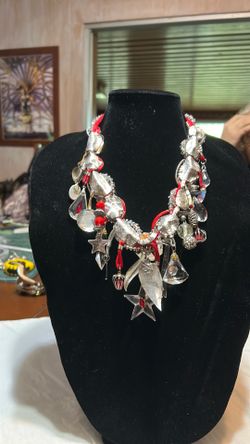 Red/Silver Peggy Graham Necklace