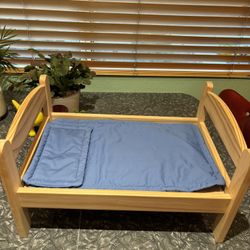 Wooden Doll Bed