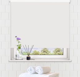 44" W x 72" Blackout Roller Shades Window Blinds Darkening Privacy Waterproof Fabric UV Protection
