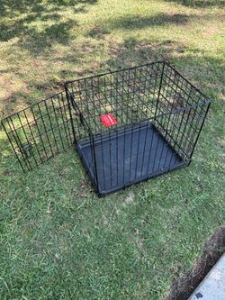 Black Wire Dog Crate with Tray