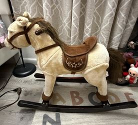 Rocking Horse Ride On Toy with Realistic Horse Sounds