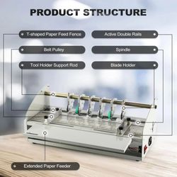 Mxmoonant 3-in-1 Electric Creasing Machine 18 1/2"(470mm) Paper Creaser #3040E Y
