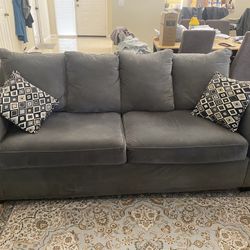 Gunsmoke (grey) Microfiber Sofa – 88” x 37” x 38”