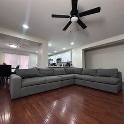 Custom Gray Modern Sectional