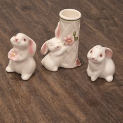 Easter Bunny Salt Pepper Vase Set
