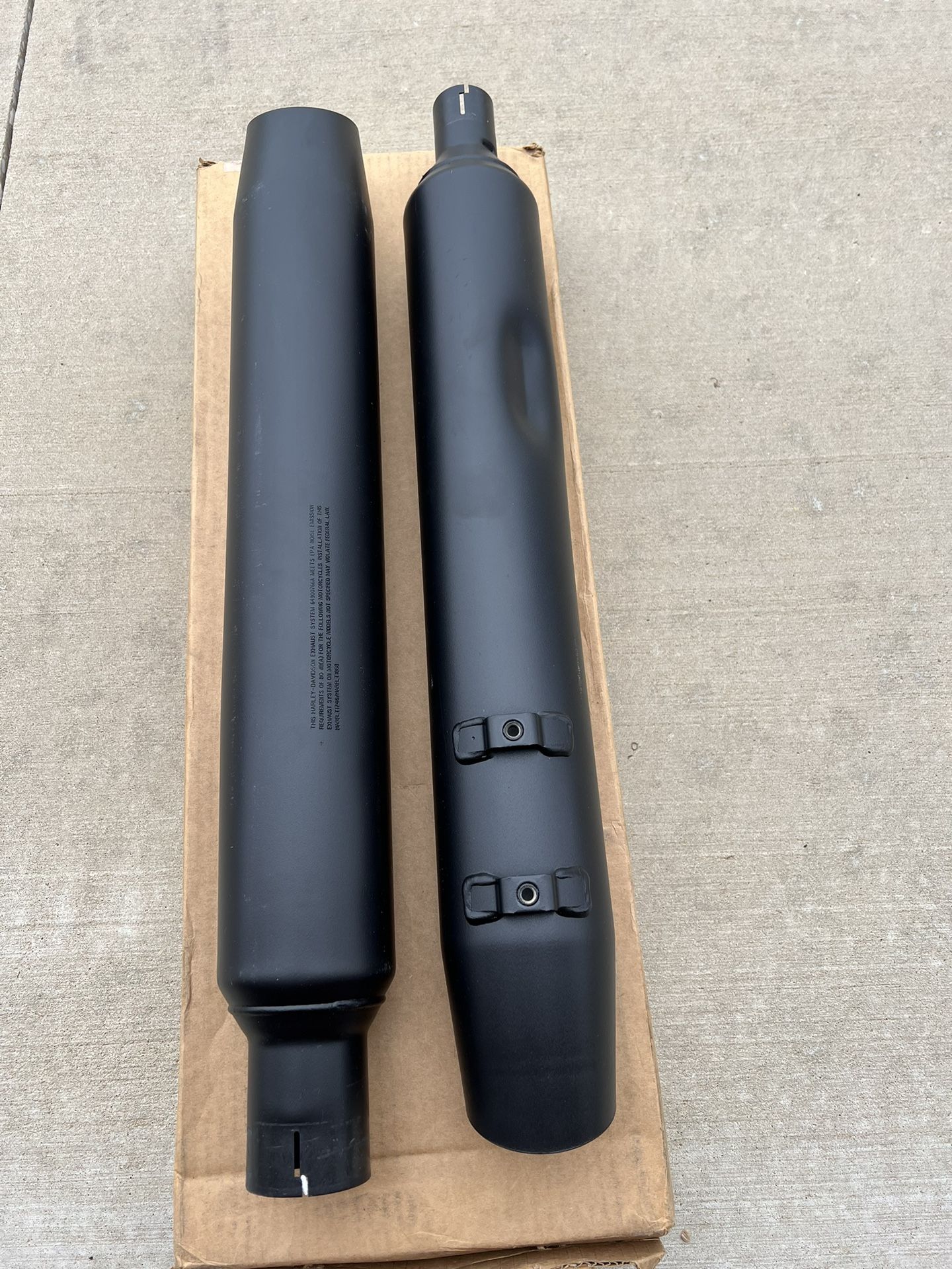 Harley Davidson New OEM Stock Slipon Exhaust Mufflers