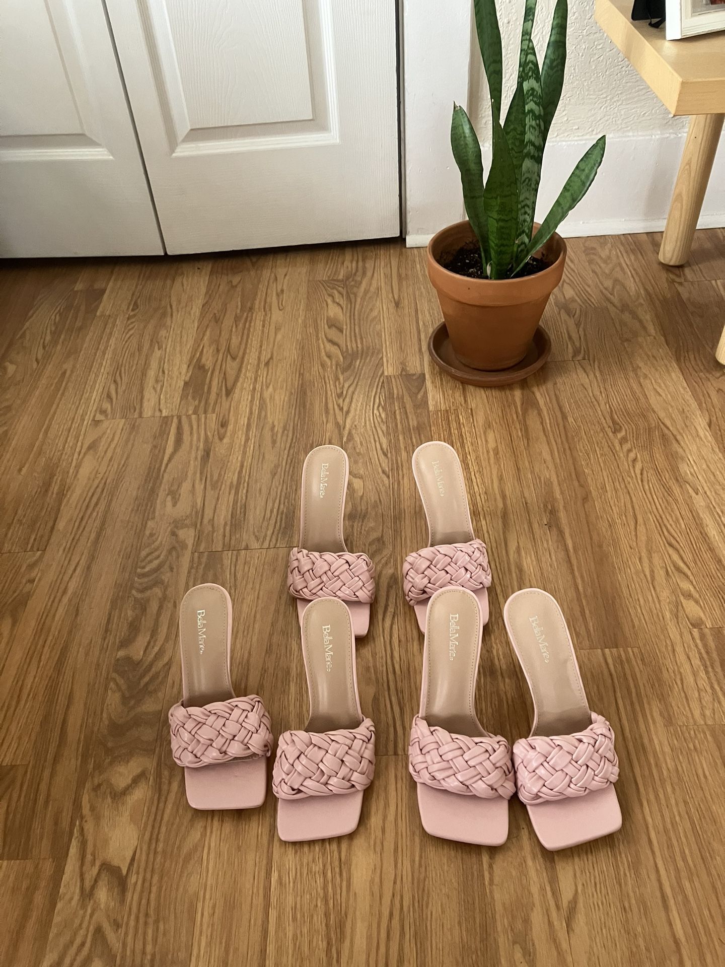 Light Pink Braided Sandals NEW