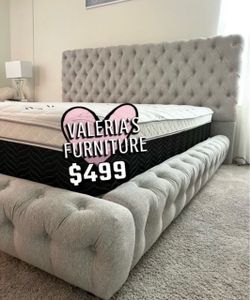 New queen bed with mattress