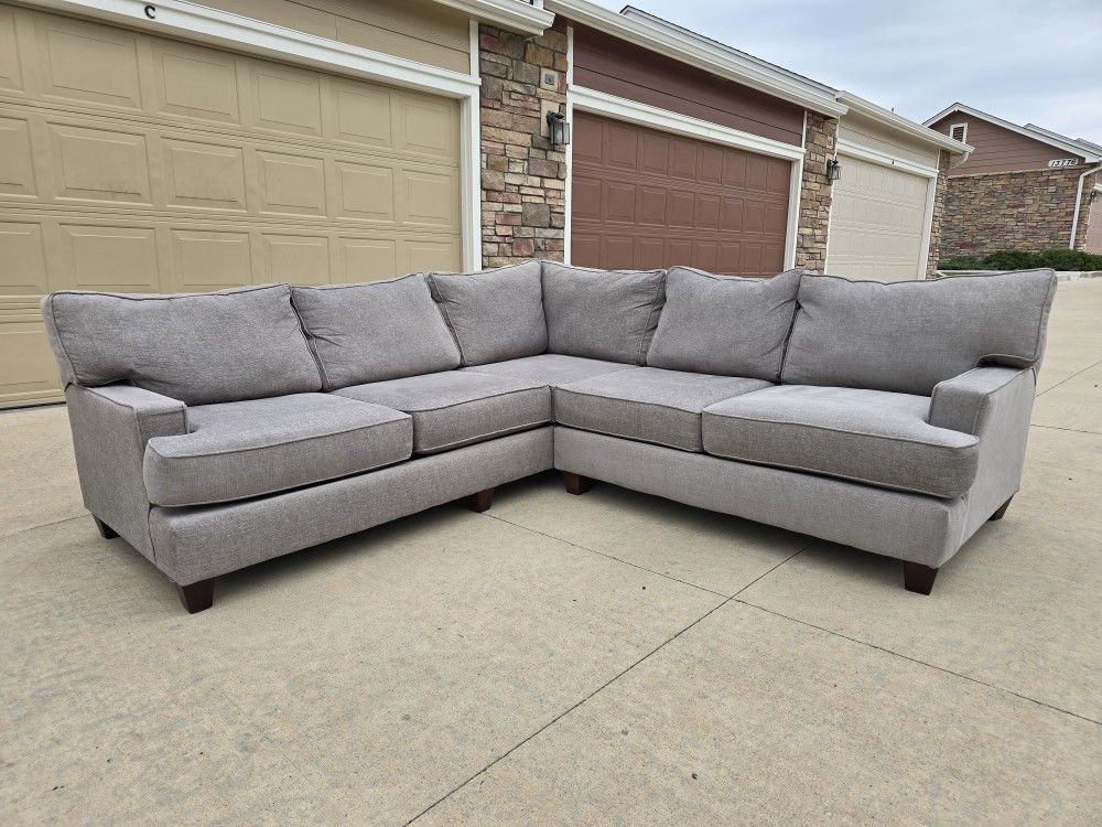 2 Pieces Light Gray Sectional Sofa- Free Delivery
