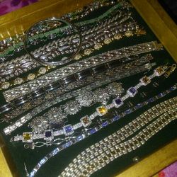 Bracelets Sterling silver. Real Stone.