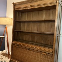 Solid Wood Bookcase & Storage Cabinet - $50