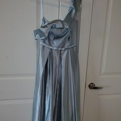 Silky Light Blue Dress (Sky Blue) Prom Dress