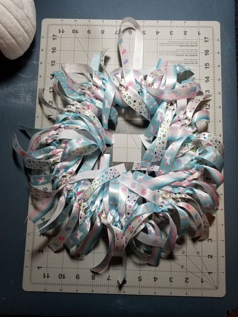 Unicorn ribbon wreath