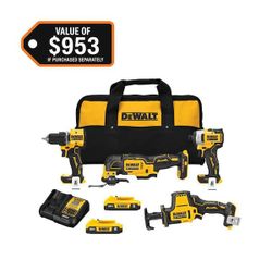 Brand New in box ATOMIC 20-Volt Lithium-Ion Cordless Brushless Combo Kit (4-Tool) with (2) 2.0Ah Batteries, Charger and Bag
