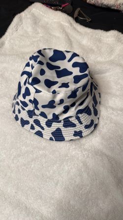 Blue cow bucket hat