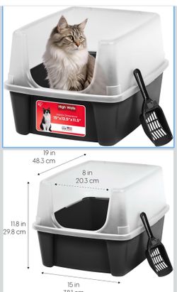 Cat Litter Box Large Open Top